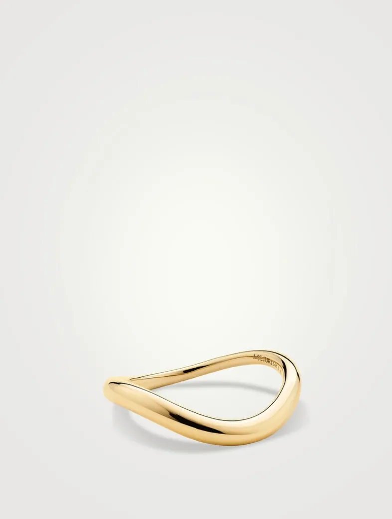14K Gold Dôme Figure Slim Ring