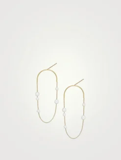 14K Gold Large Arch Earrings