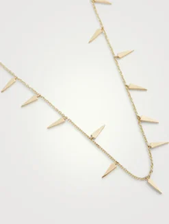 14K Gold Large Pure Fringe Necklace