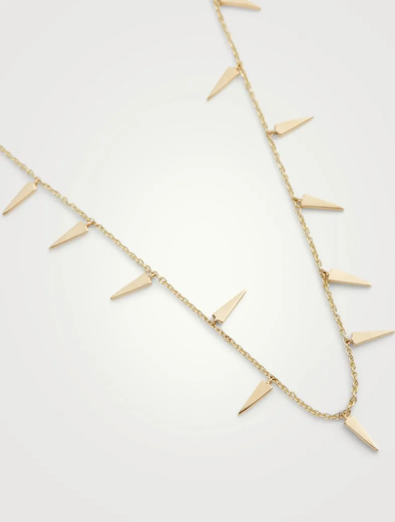 14K Gold Large Pure Fringe Necklace