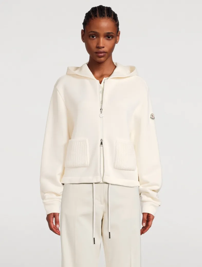 Knit Accent Zip Hoodie