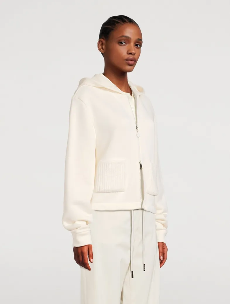 Knit Accent Zip Hoodie