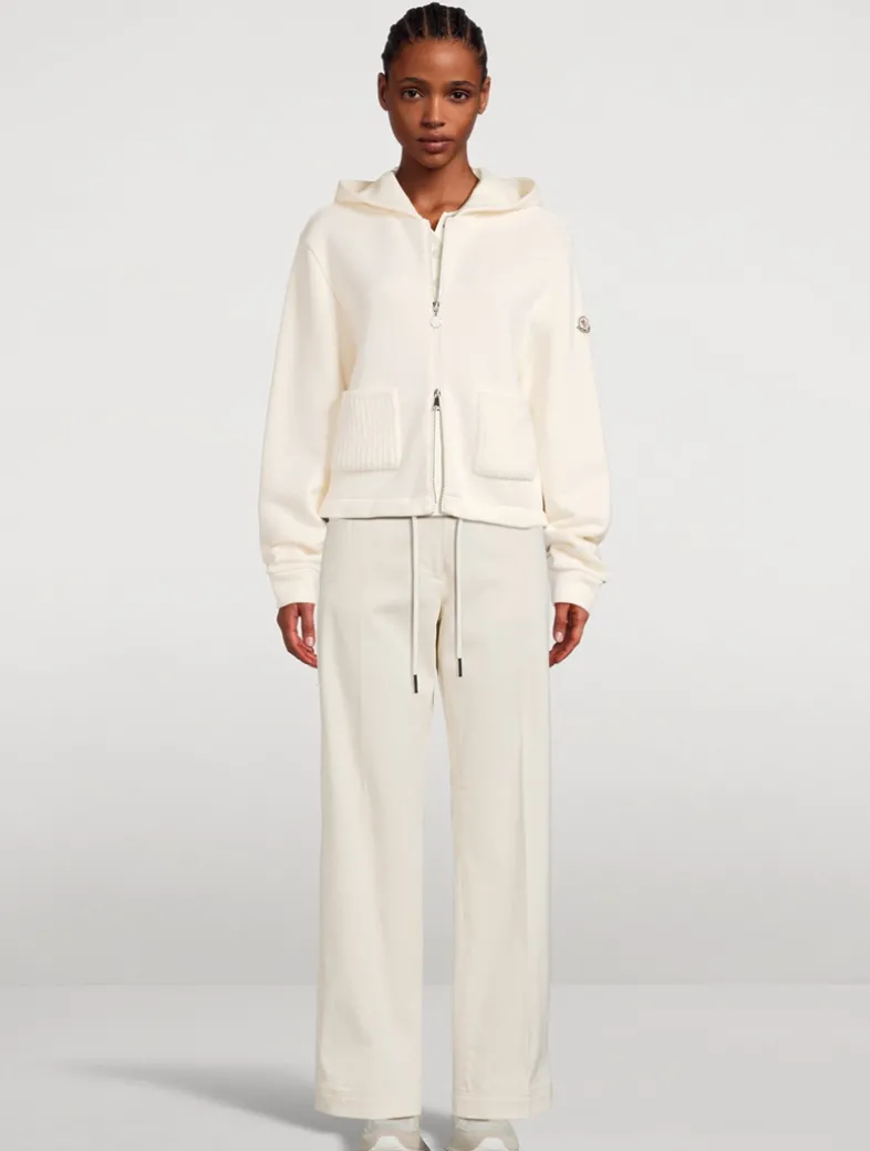 Knit Accent Zip Hoodie