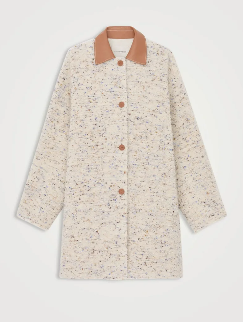 Knotted Bouclé Car Coat
