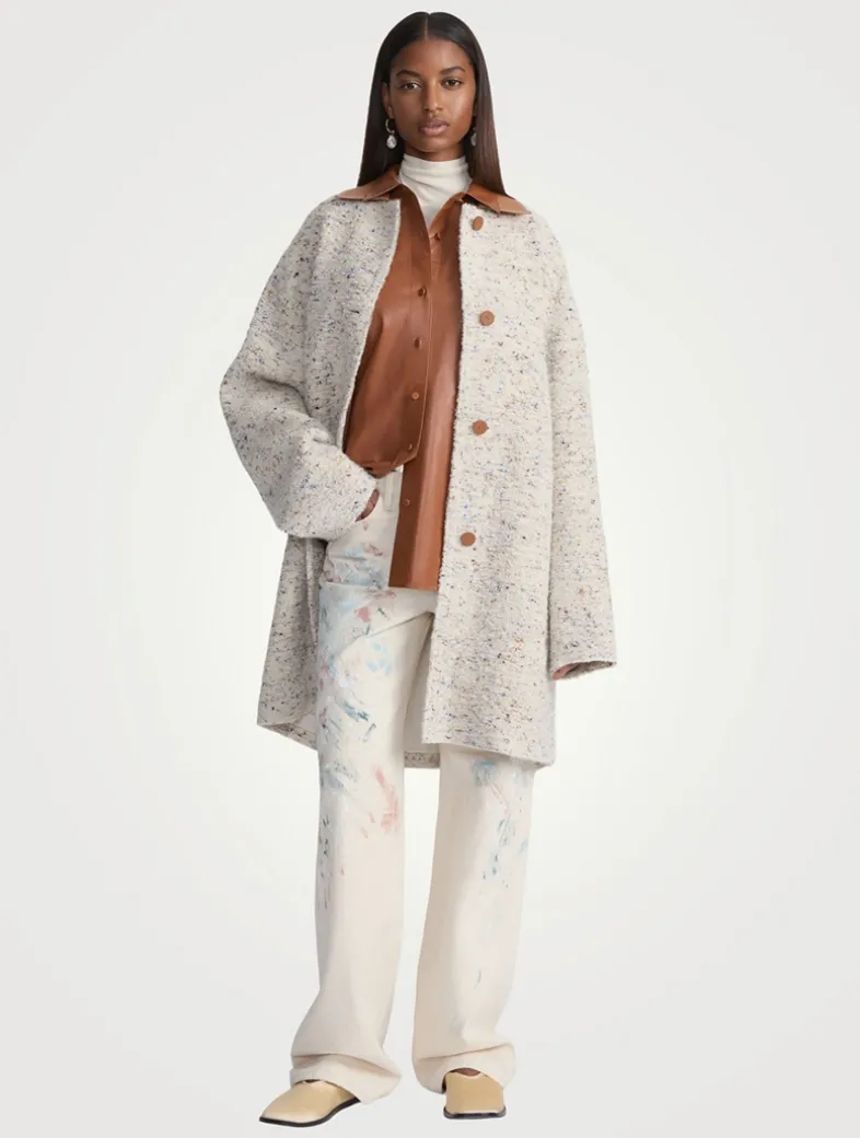 Knotted Bouclé Car Coat
