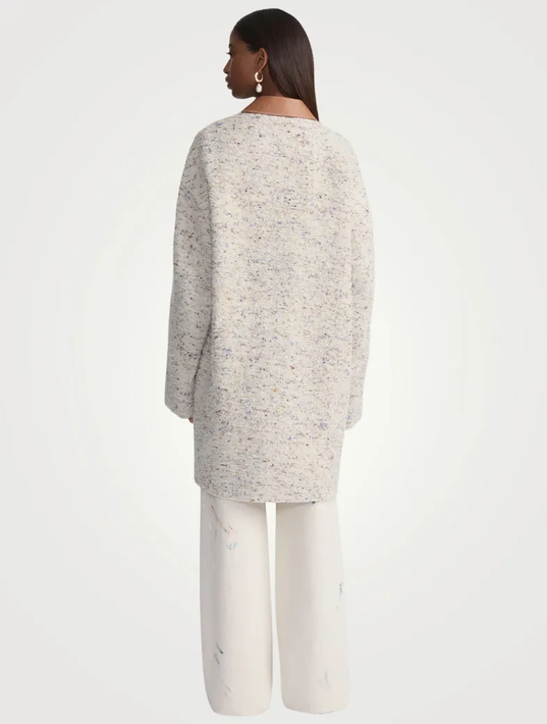 Knotted Bouclé Car Coat