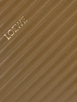 Knot Woven Leather Zip Wallet