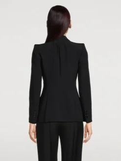 Leaf Crepe Blazer