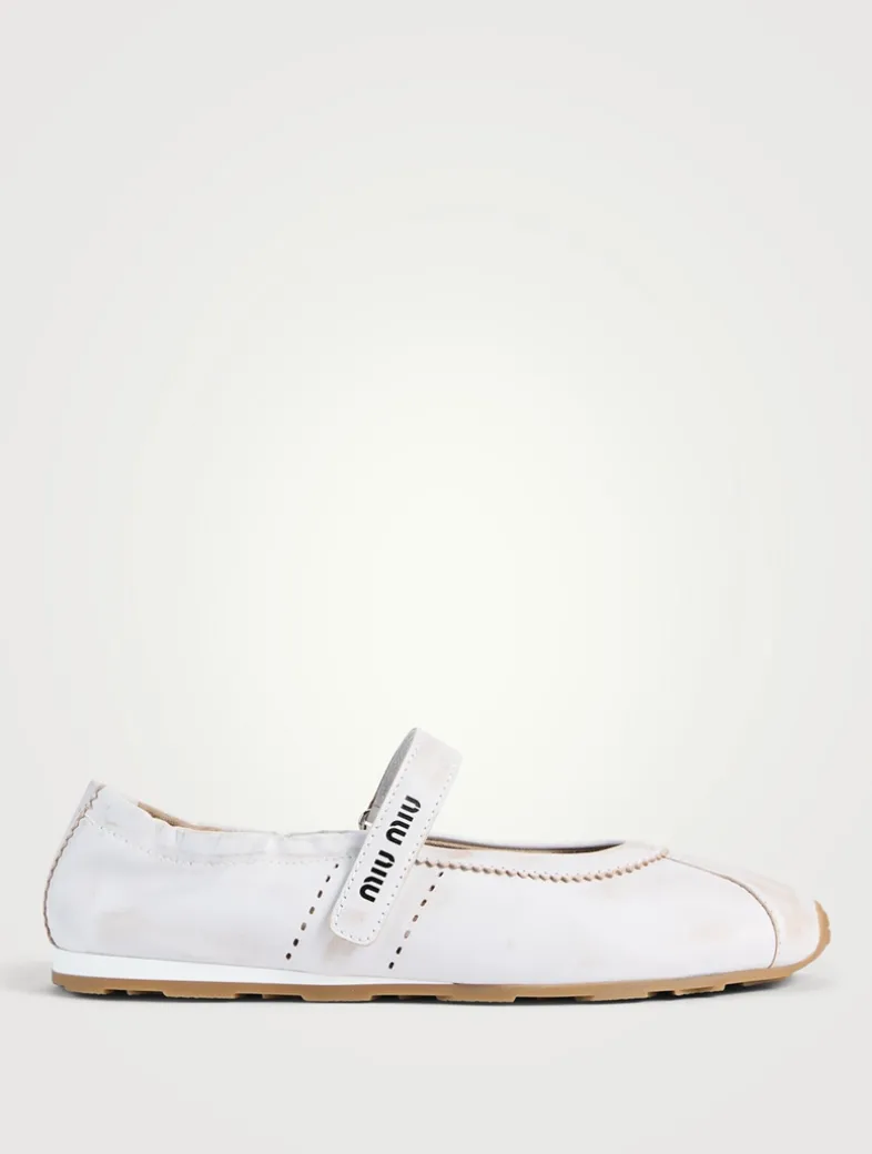 Leather Mary Jane Ballerinas