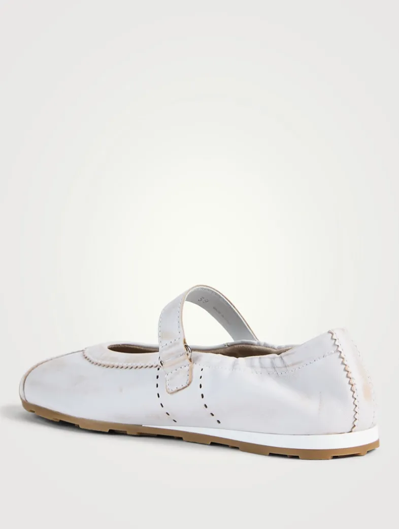 Leather Mary Jane Ballerinas