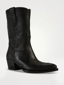 Leather Western Boots