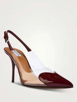 Le Cœur Patent Leather And PVC Slingback Pumps