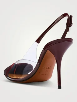 Le Cœur Patent Leather And PVC Slingback Pumps