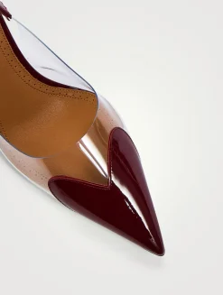 Le Cœur Patent Leather And PVC Slingback Pumps