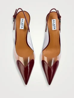 Le Cœur Patent Leather And PVC Slingback Pumps