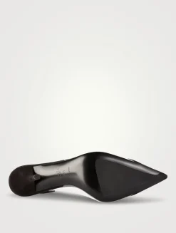 Le Cœur Suede And PVC Slingback Pumps