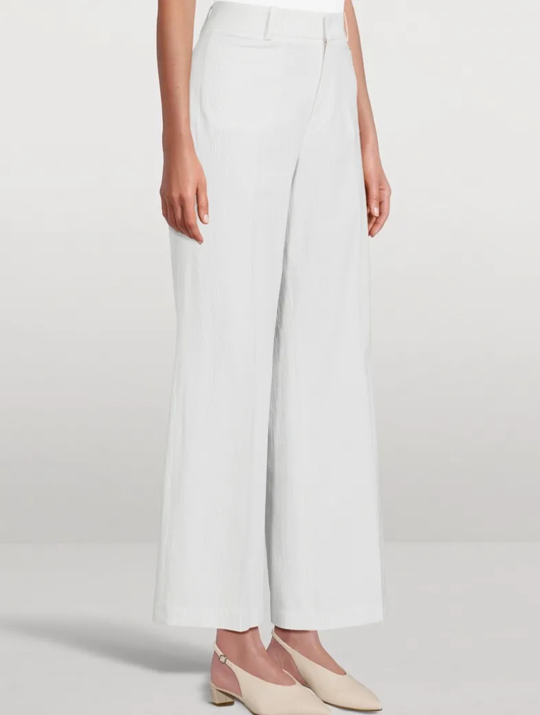 Le Slim Palazzo Modernist Wide-Leg Trousers