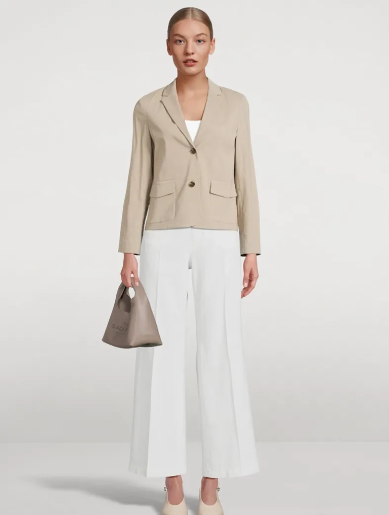 Le Slim Palazzo Modernist Wide-Leg Trousers
