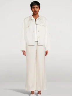 Le Slim Palazzo Wide-Leg Trousers