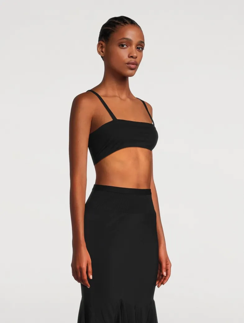 Lido Jersey Cropped Tank Top
