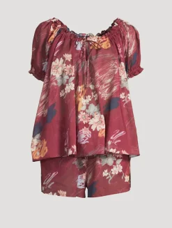Light And Easy Short Set In Love Print