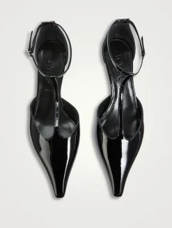 Liz Patent Leather T-Strap Pumps