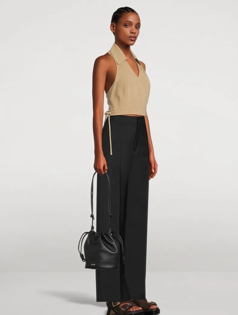 Loewe x Paula's Ibiza Flamenco Leather Bucket Bag With Donut Chain