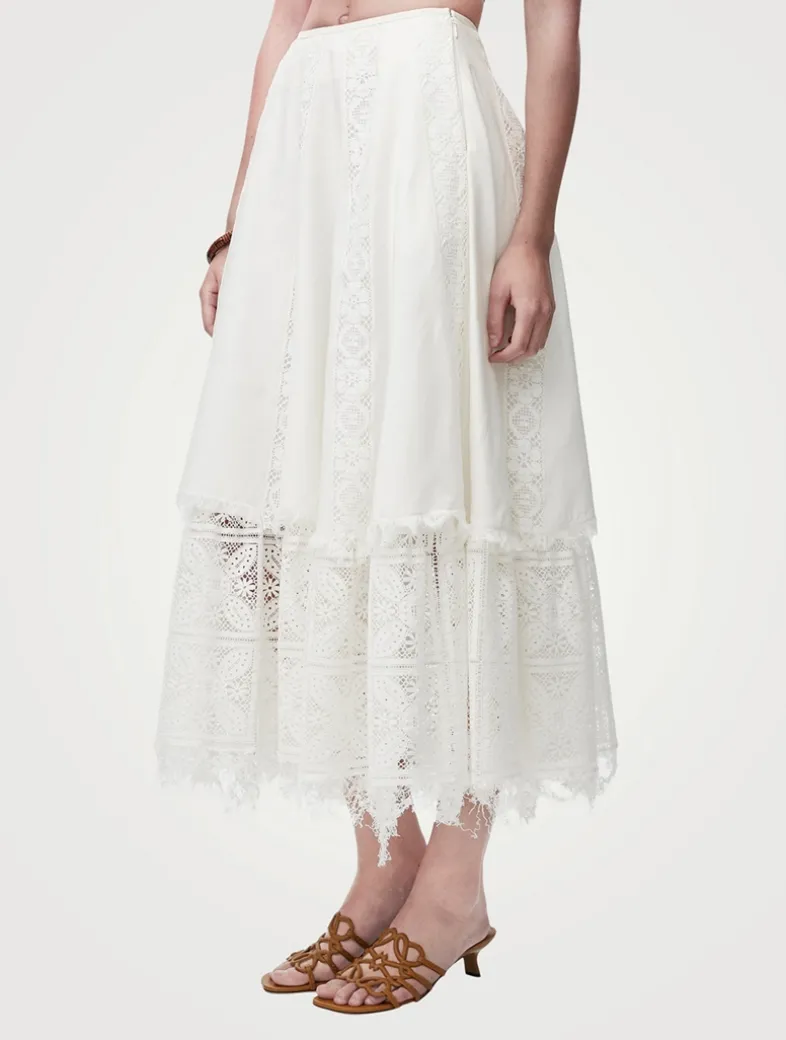 Loewe x Paula's Ibiza Lace Midi Skirt