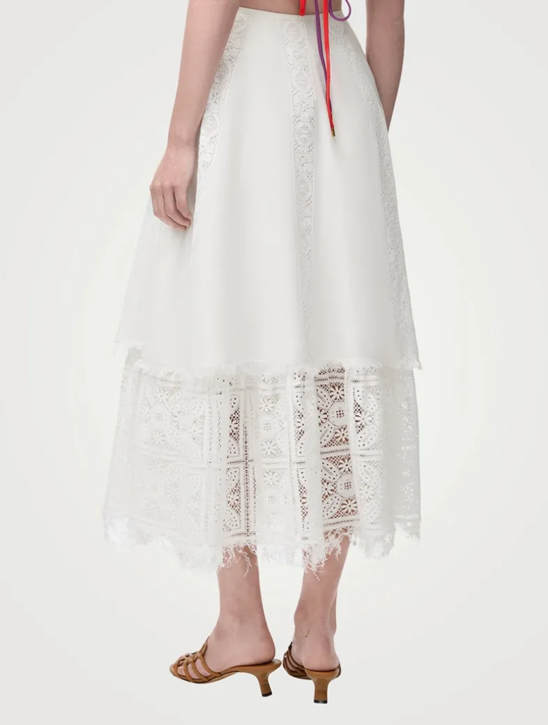 Loewe x Paula's Ibiza Lace Midi Skirt