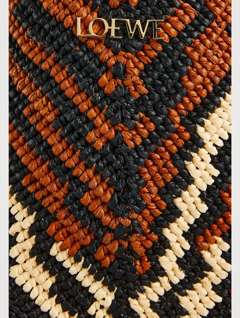 Loewe x Paula's Ibiza Medium Puzzle Fold Raffia Tote Bag