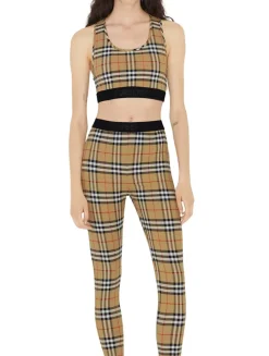 Logo Detail Vintage Check Bra Top
