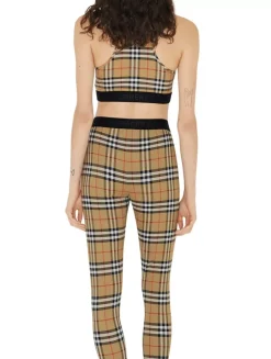 Logo Detail Vintage Check Bra Top