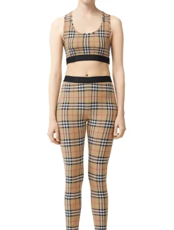 Logo Detail Vintage Check Bra Top