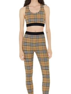 Logo Detail Vintage Check Bra Top