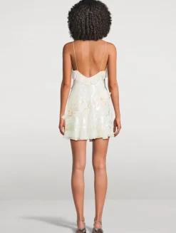 Lomina Ruffled Silk Slip Dress