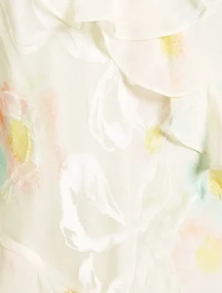 Lomina Ruffled Silk Slip Dress
