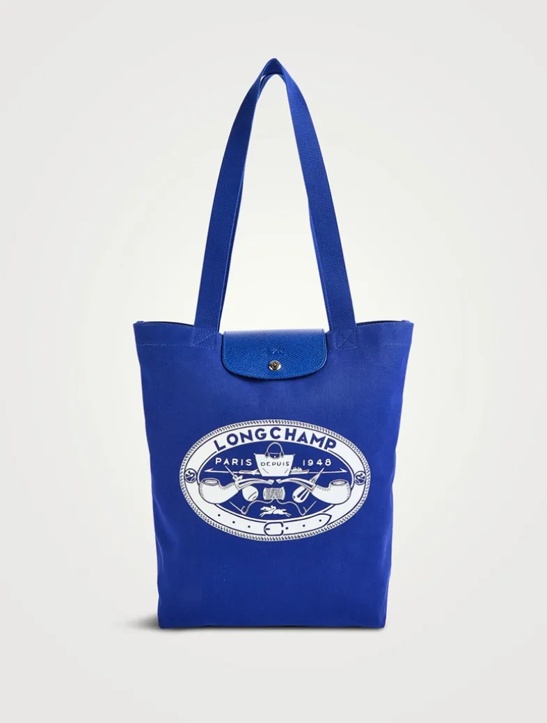 Longchamp x Constantin Riant Medium Le Pliage Collection Canvas Tote Bag