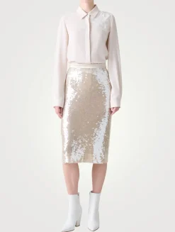 Long-Sleeve Shirt With 3D Anemone Appliqué