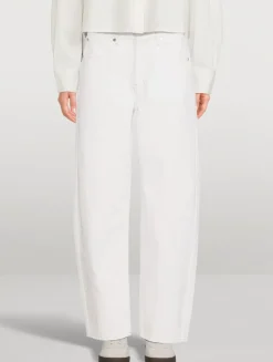 Low-Slung Barrel-Leg Jeans