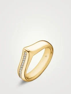 LU 18K Gold Diamond Band