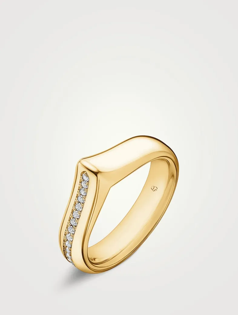 LU 18K Gold Diamond Band