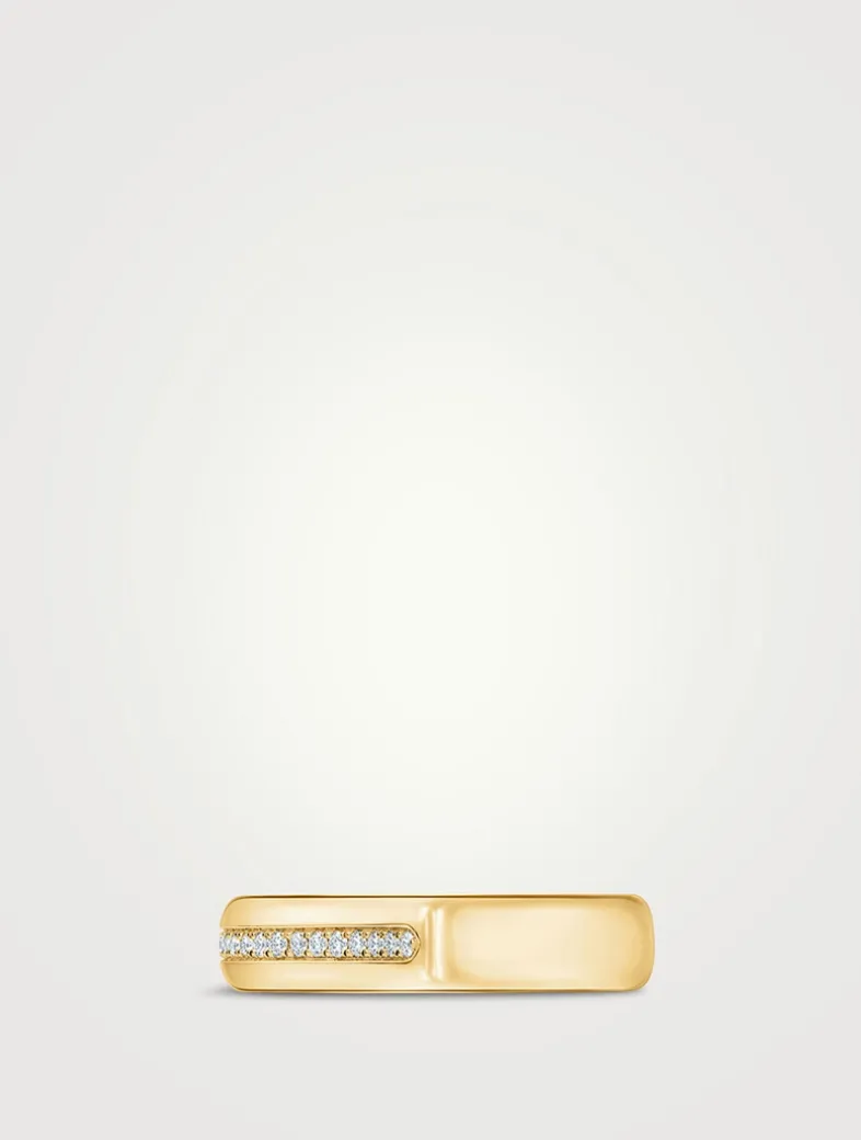 LU 18K Gold Diamond Band