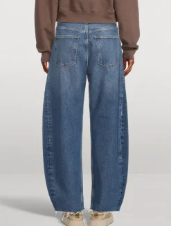 Luna Pieced Barrel-Leg Jeans