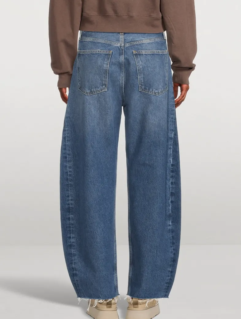 Luna Pieced Barrel-Leg Jeans