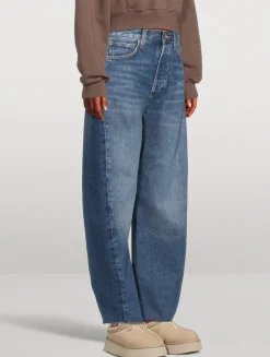 Luna Pieced Barrel-Leg Jeans