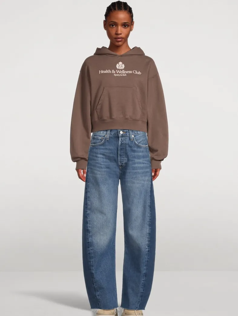 Luna Pieced Barrel-Leg Jeans