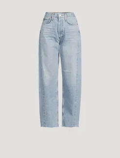 Luna Pieced High-Rise Tapered Jeans