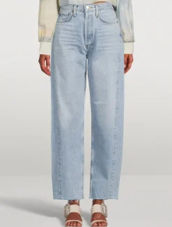 Luna Pieced High-Rise Tapered Jeans