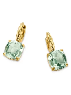 Marbella Drop Earrings In 18k Yellow Gold With Amethyst, 11mm