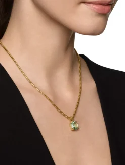 Marbella Pendant In 18k Yellow Gold With Hampton Blue Topaz, 12mm